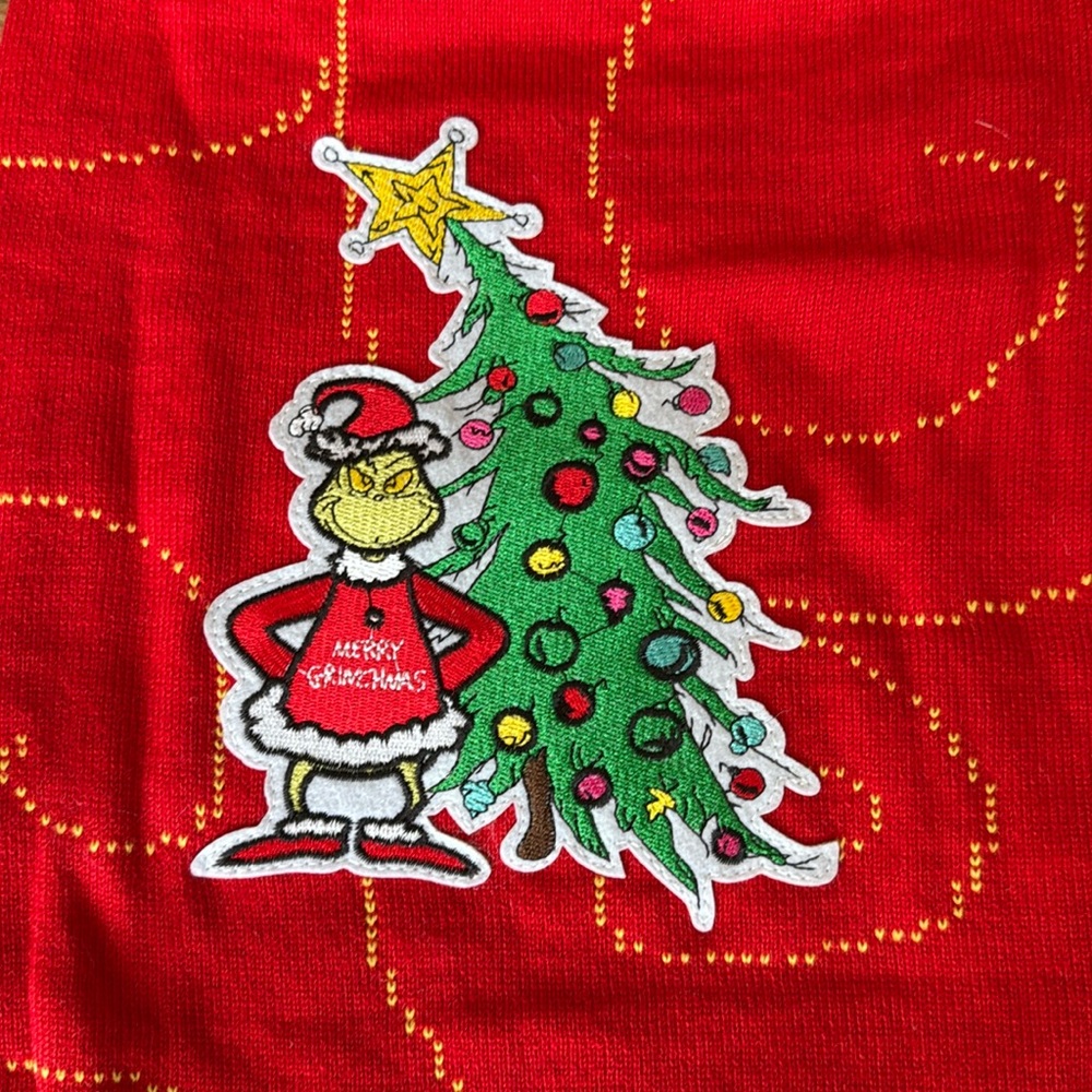 Dog sweater Dr Seuss Grinch Christmas tree holiday